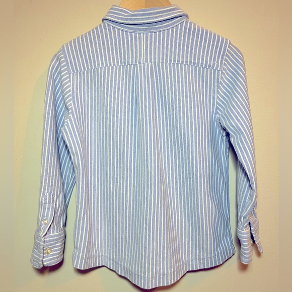 Little boy Ralph Lauren knit Oxford blue and white button down Size 3T - Picture 4 of 5
